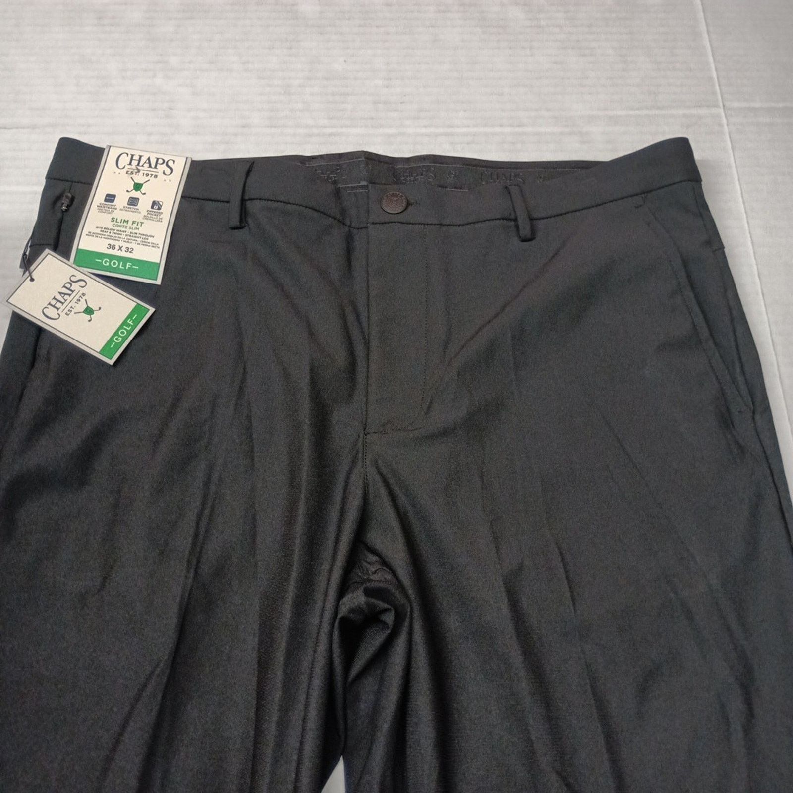 Chaps Chaps Golf Slim Fit Pants Mens 36x32 Black Stretch Waistband Size US 36 / EU 52 - 4 Thumbnail