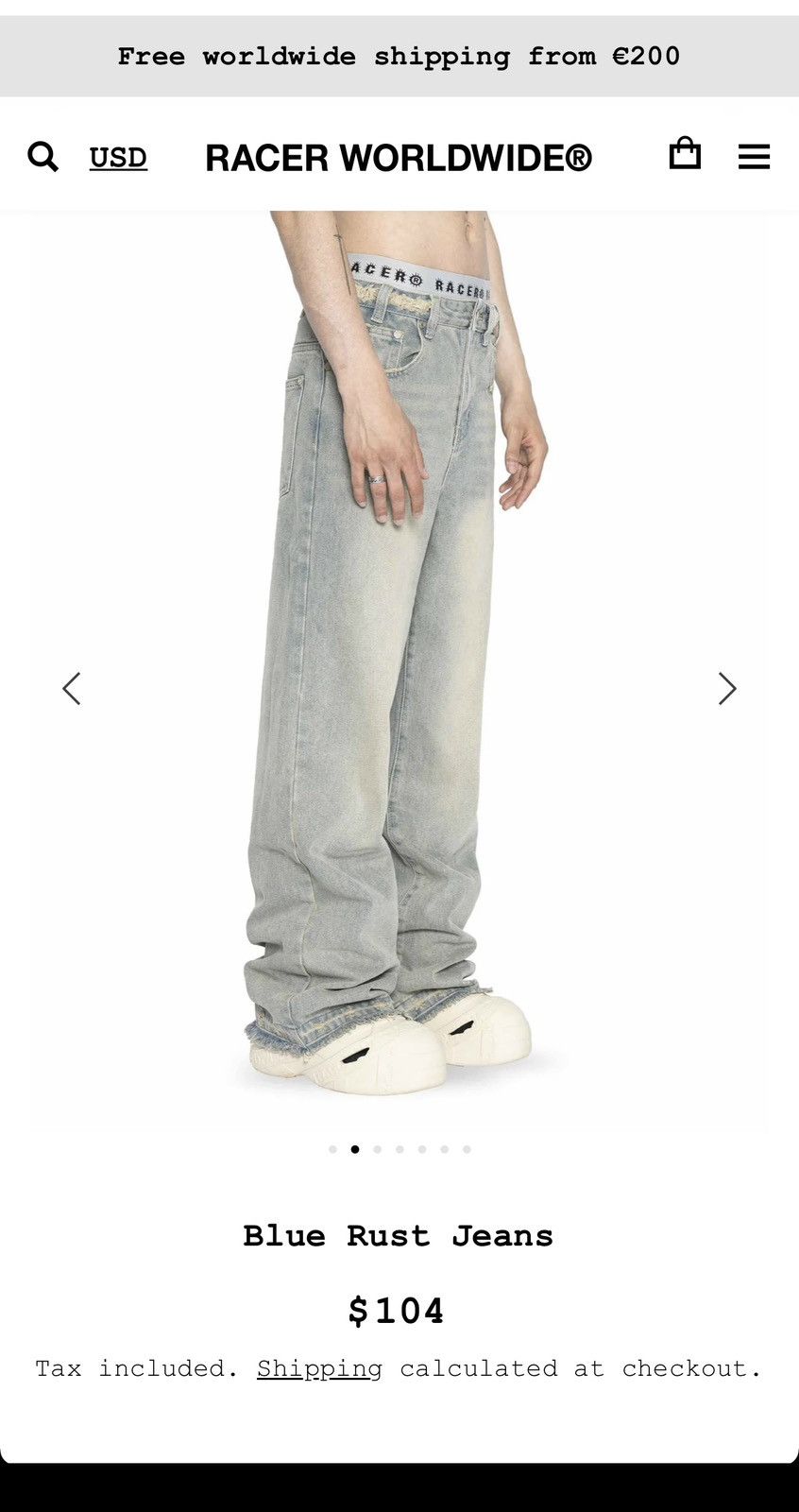 Racer Worldwide Racer World wide blue rust jeans Size US 34 / EU 50 - 9 Thumbnail
