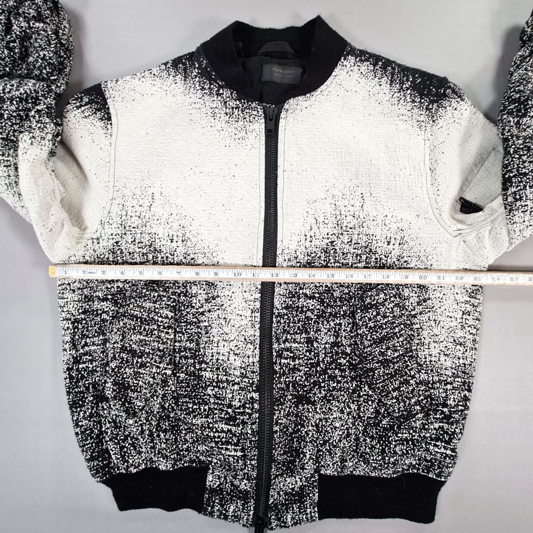 Vintage VINTAGE REPRESENT Mens Jacket Black & White Large Full Zip Oblivion Bomber Made in UK Size US L / EU 52-54 / 3 - 6 Thumbnail