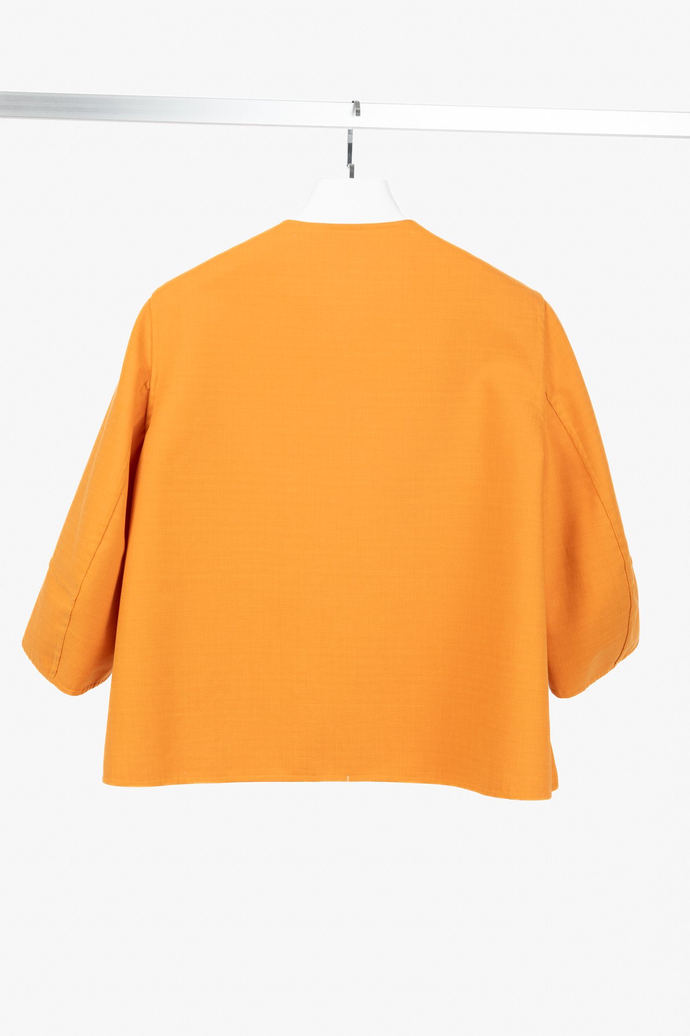 Akris Akris Reversible Firecracker Orange Cotton Trapeze Jacket Size XL / US 12-14 / IT 48-50 - 4 Thumbnail