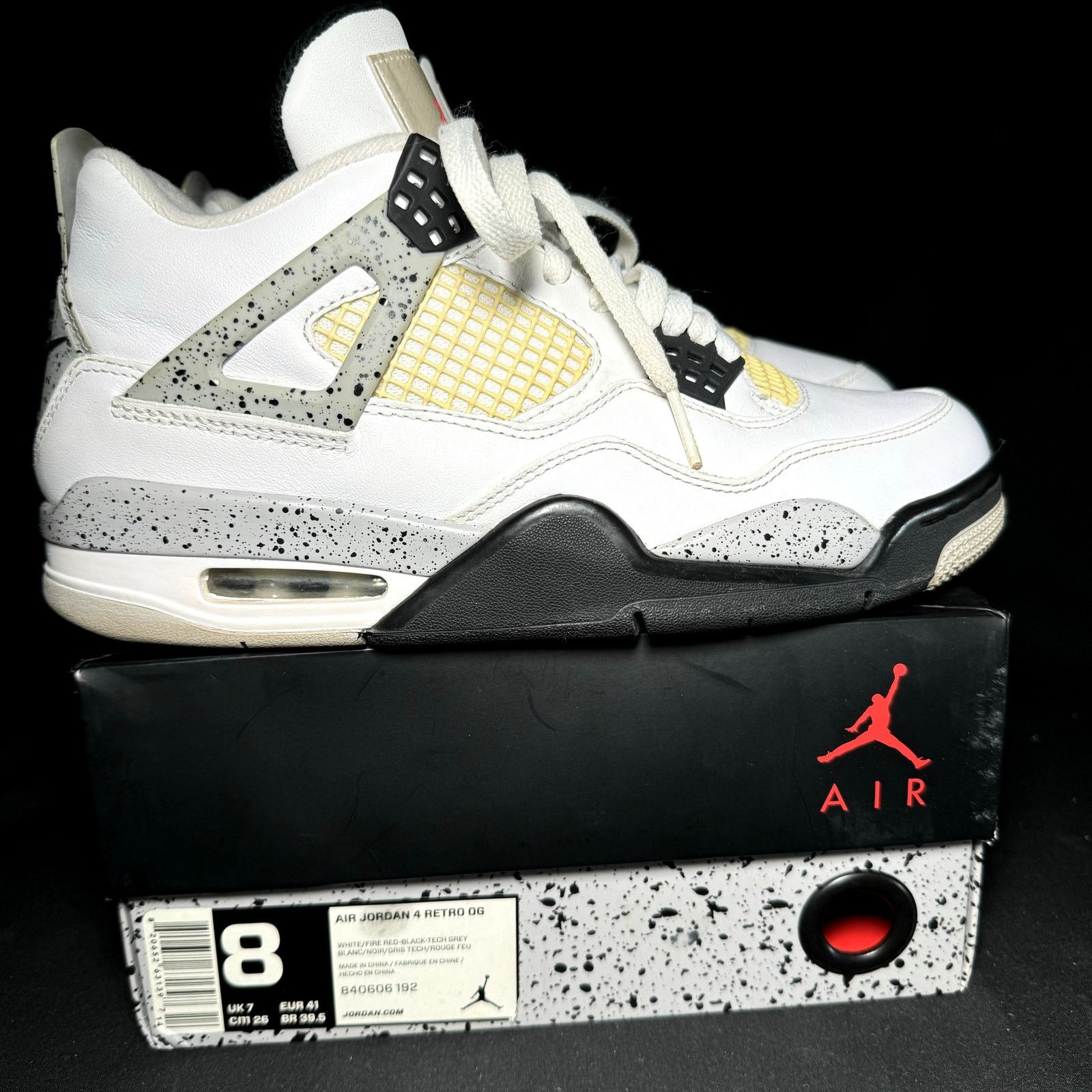 Jordan Brand × Nike Size 8 - Nike Air Jordan 4 Retro OG White Cement Men's Shoes Size US 8 / EU 41 - 1 Thumbnail
