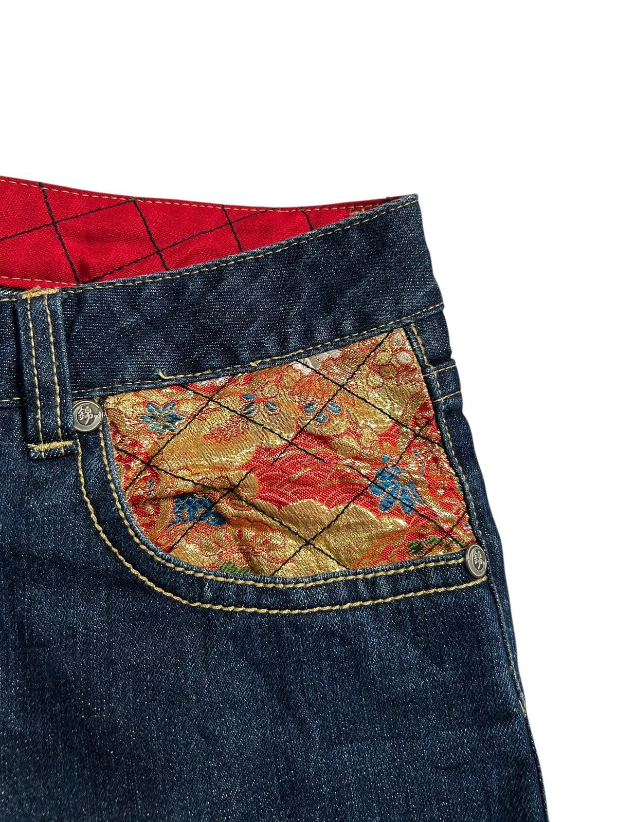 Japanese Brand × Kapital × Vintage Karakuri Tamashii Inspired Japanese Nishiki Denim Jeans Size US 40 / EU 56 - 12 Thumbnail