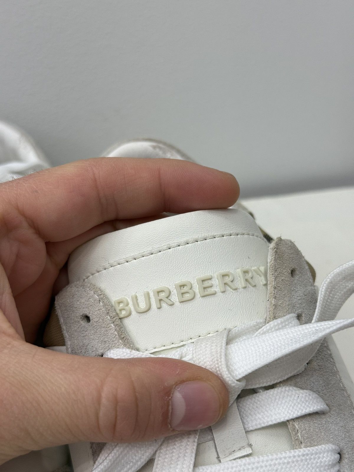 Burberry Burberry Nova Check Leather Suede Low-Top Sneakers Size US 9 / EU 42 - 3 Thumbnail