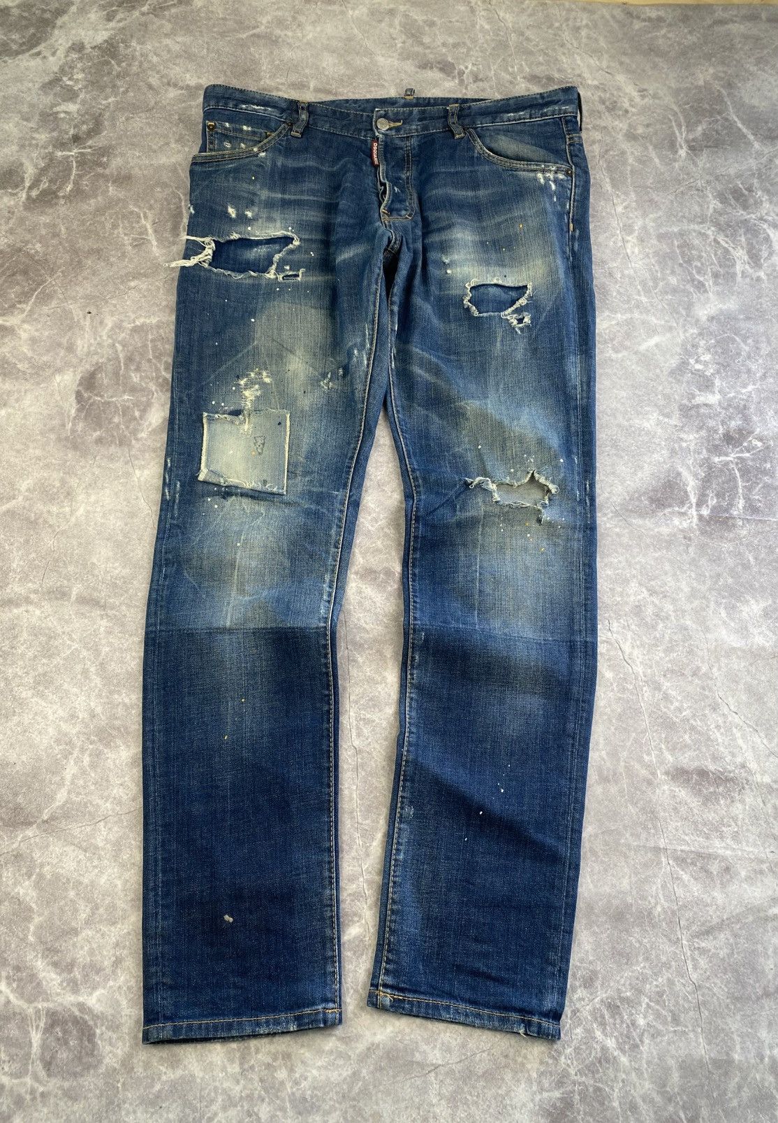 Dsquared2 Dsquared2 Distressed Painted Cool Guy Jeans Size: 52 Size US 36 / EU 52 - 1 Thumbnail
