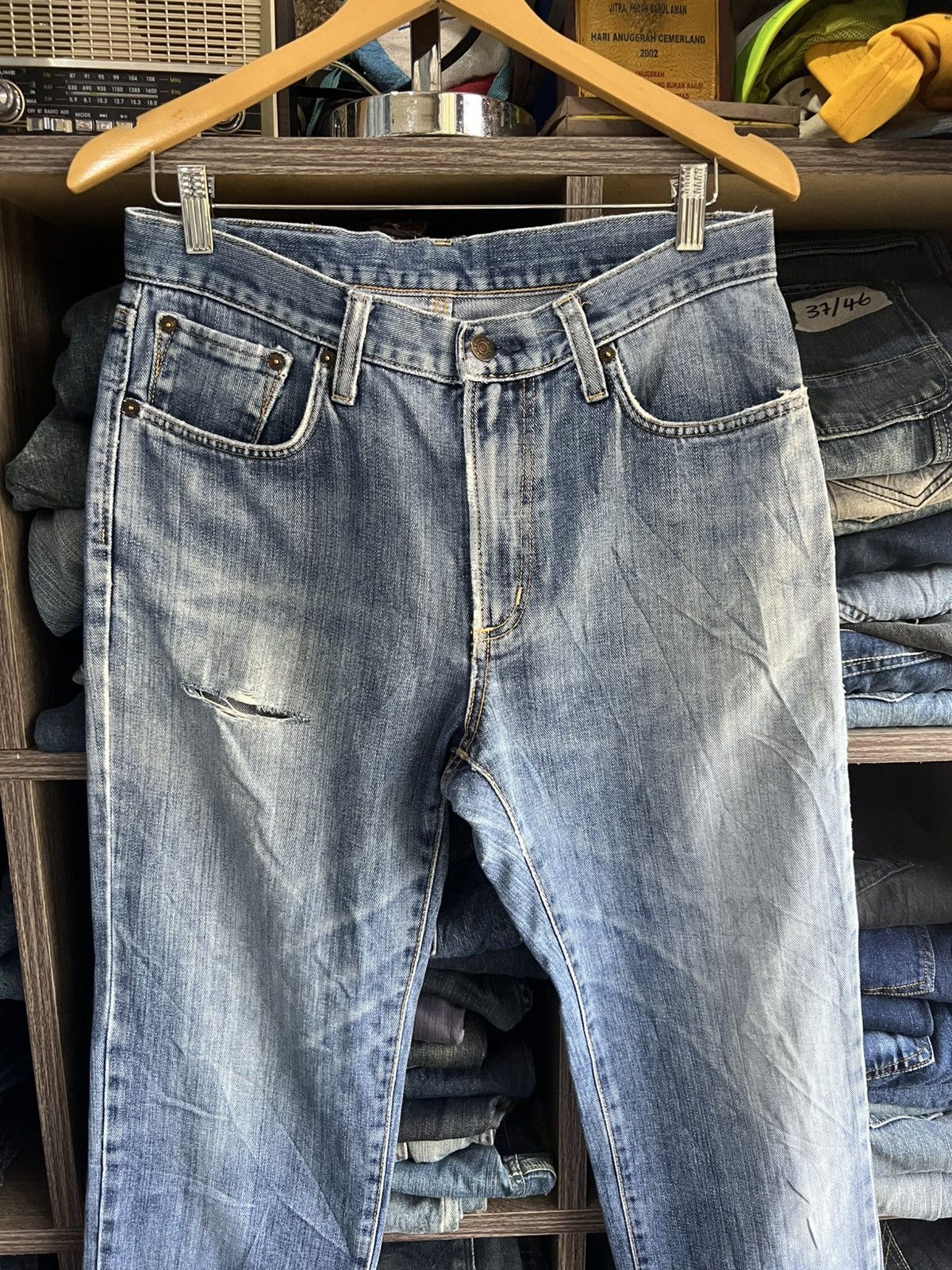 Edwin 🔥Vintage Edwin 403 Distressed Denim Size US 32 / EU 48 - 4 Thumbnail