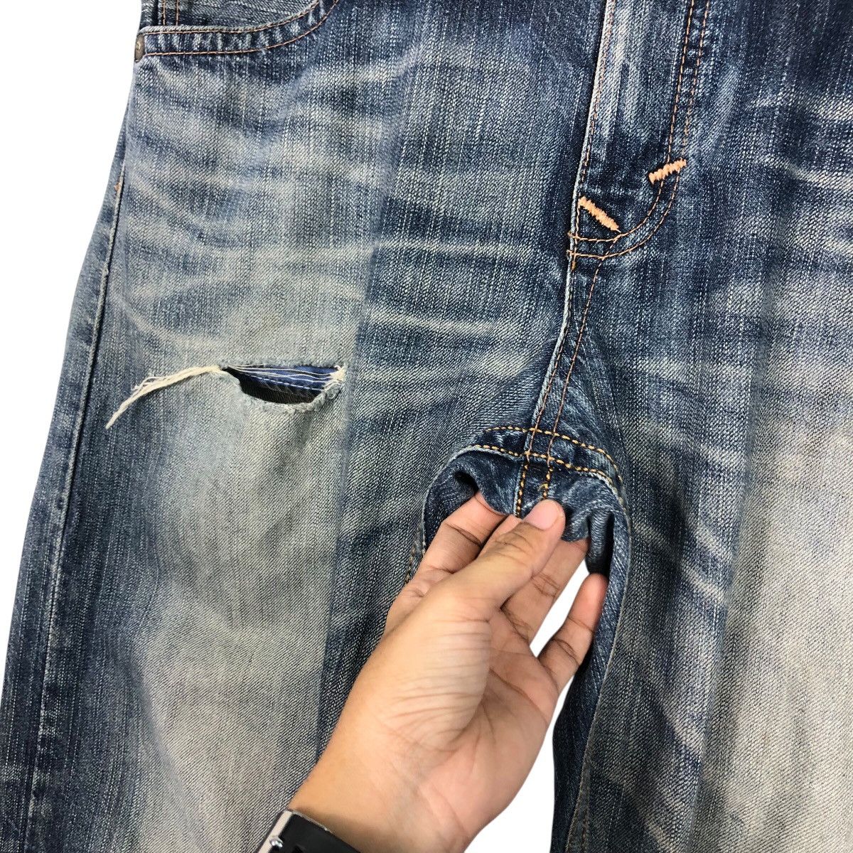 Japanese Brand 📌Exclusive Vintage Denim Jeans Edwin Punk Design IsseyMiyake Size US 32 / EU 48 - 17 Thumbnail