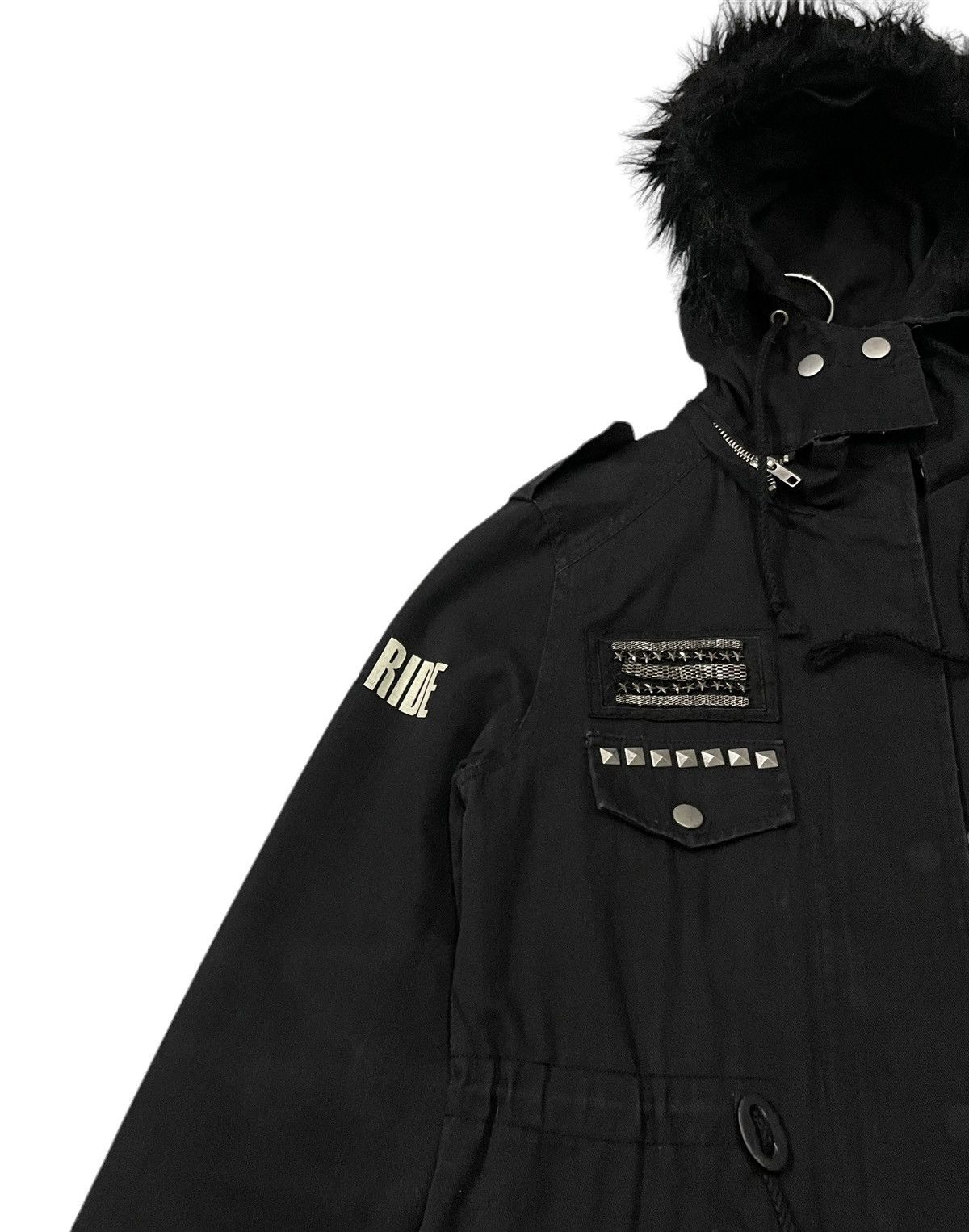 Le Grande Bleu (L.G.B.) Vintage Glad News Seditionaries Punk Skull Fishtail Parka Size US XS / EU 42 / 0 - 6 Thumbnail