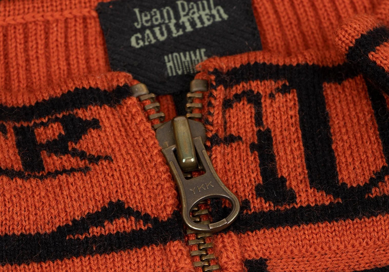 Jean Paul Gaultier Logo Line Driver's Knit in Orange, Size 48 Size US M / EU 48-50 / 2 - 3 Thumbnail
