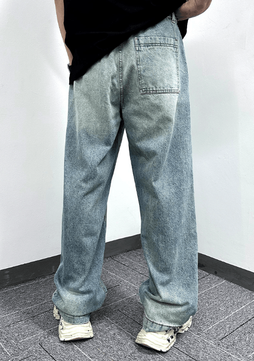Japanese Brand × Vintage Vintage washed loose versatile wide-leg jeans with belt Size US 32 / EU 48 - 4 Thumbnail