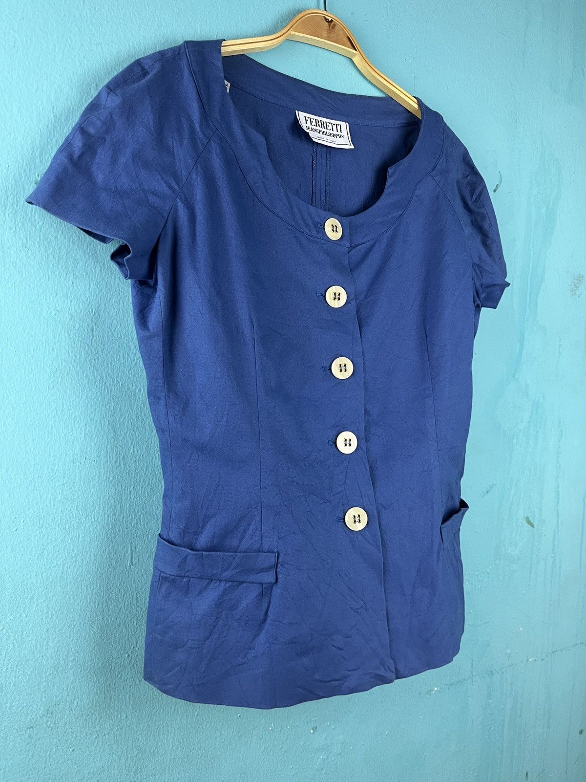 Alberta Ferretti × Designer Alberta Ferretti Jeanphilosophy Top Made in Italy Size M / US 6-8 / IT 42-44 - 3 Thumbnail