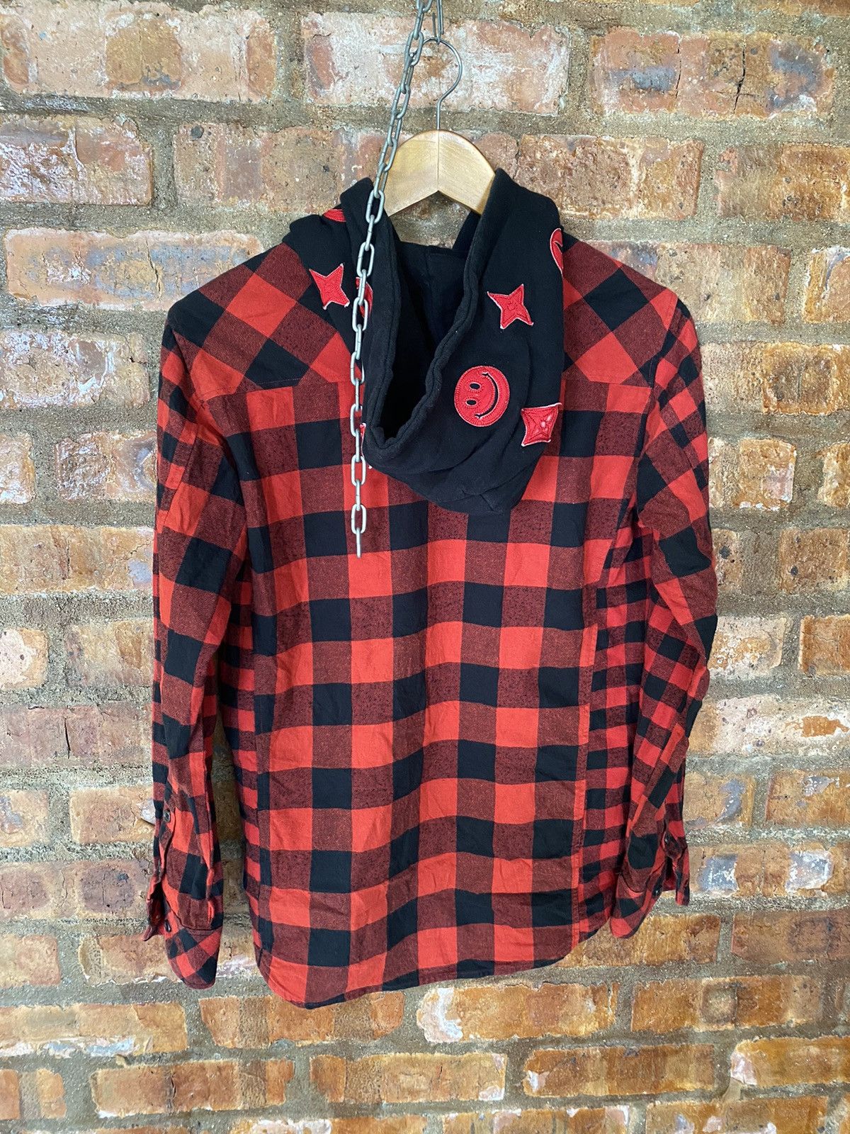 Japanese Brand Stud Muffin Japan Skull shadow flannel smile hoodie Size US M / EU 48-50 / 2 - 9 Thumbnail