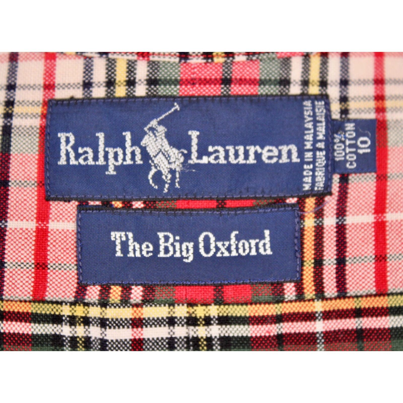 Ralph Lauren VINTAGE Ralph Lauren The Big Oxford Shirt Mens XL Plaid 1990s 90s Red Cotton Shirt Size US XL / EU 56 / 4 - 4 Thumbnail