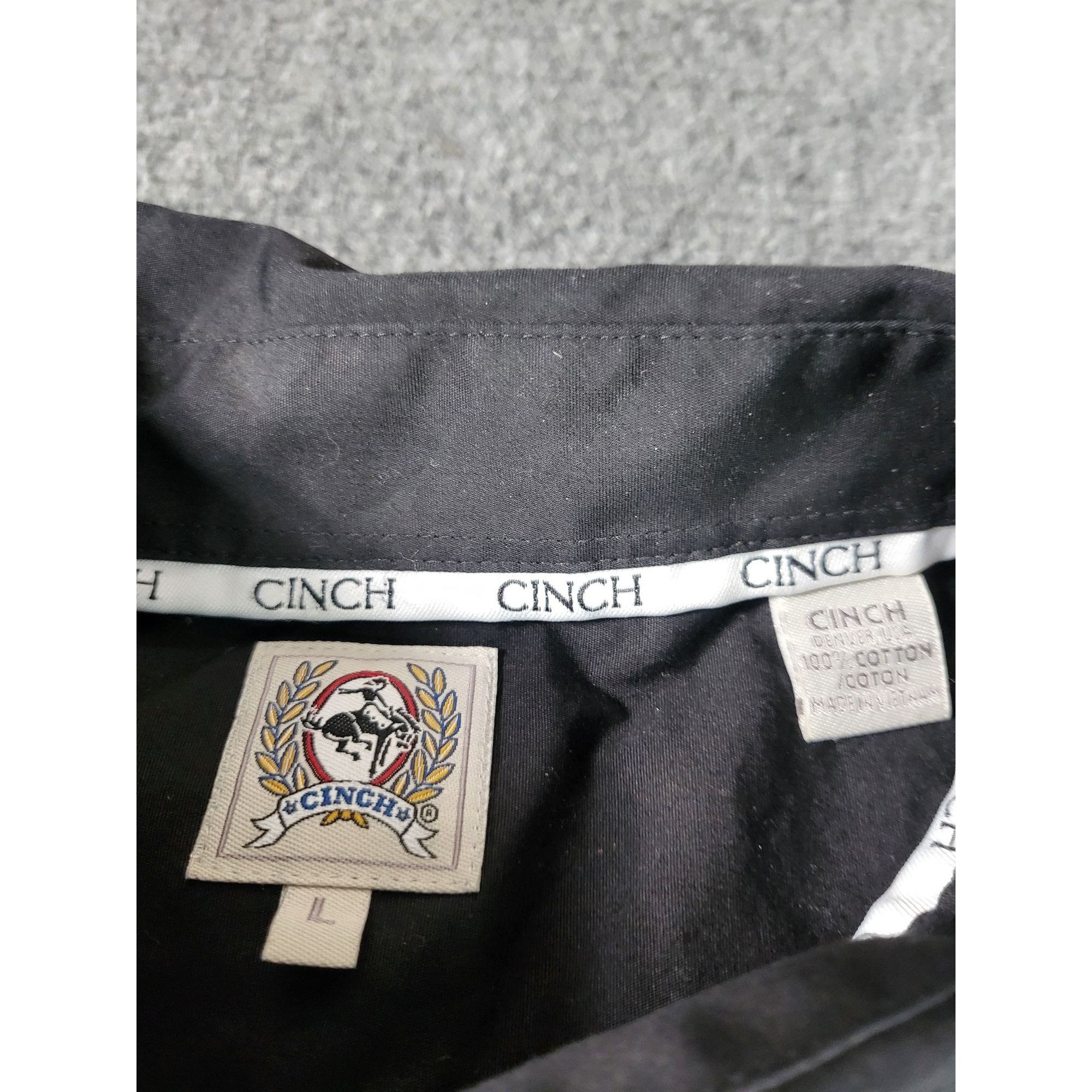 CINCH Cinch Button Up Shirt Men Sz L Black Long Sleeve Cowboy West Size US L / EU 52-54 / 3 - 6 Thumbnail