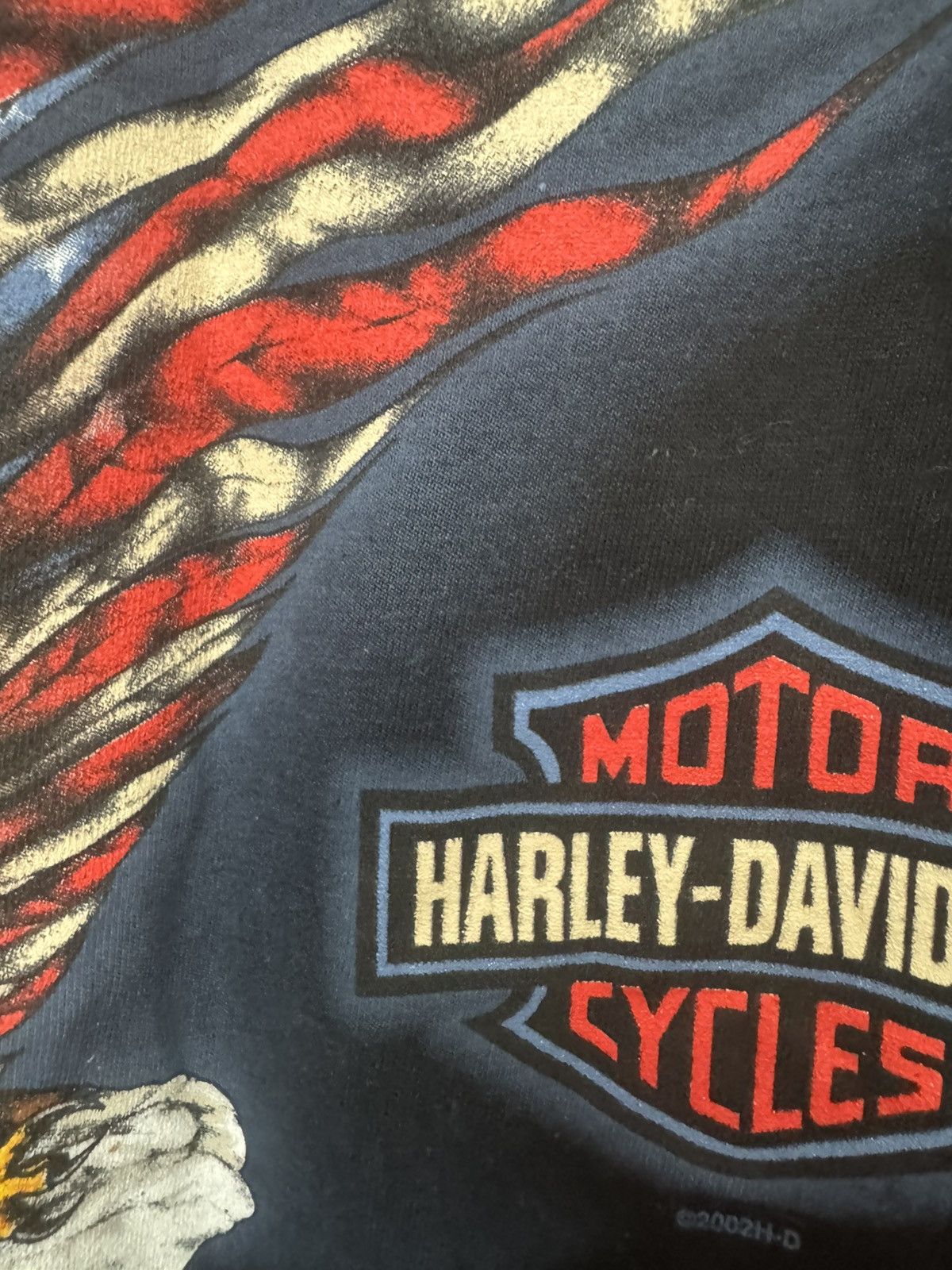 Vintage Vintage Harley Davidson Og Eagle Print Y2k Ohio Tee Racing Size US L / EU 52-54 / 3 - 3 Thumbnail