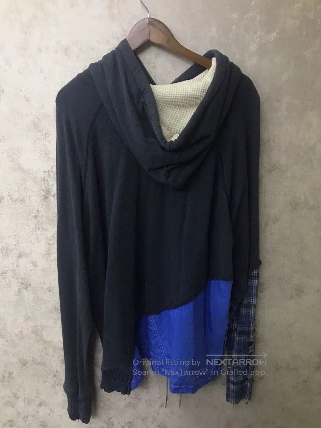 Greg Lauren Multi-Color Patchwork Hoodie with Asymmetric Hem. Size US XL / EU 56 / 4 - 2 Thumbnail