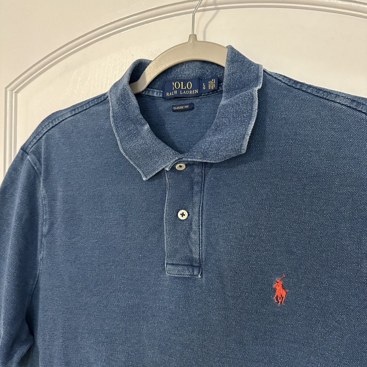 Polo Ralph Lauren Ralph Lauren Polo Shirt Medium Washed Indigo Dyed Size US L / EU 52-54 / 3 - 2 Thumbnail