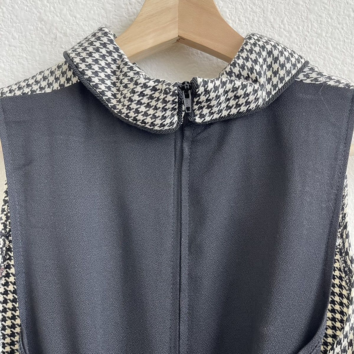 Vintage CITY TRIANGLES Vintage 90s Black White Houndstooth Jumpsuit Size 32" / US 10 / IT 46 - 9 Thumbnail