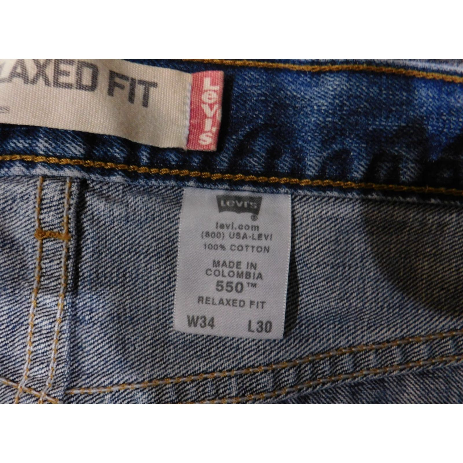 Levi's Levi's Jeans 550 Levi's 550 Jeans Men's 34x30 Blue Medium Wash Relaxed Fit Zip Fly 5-Pocket Denim Regular Inseam 30 Vintage No Size US 34 / EU 50 - 5 Thumbnail