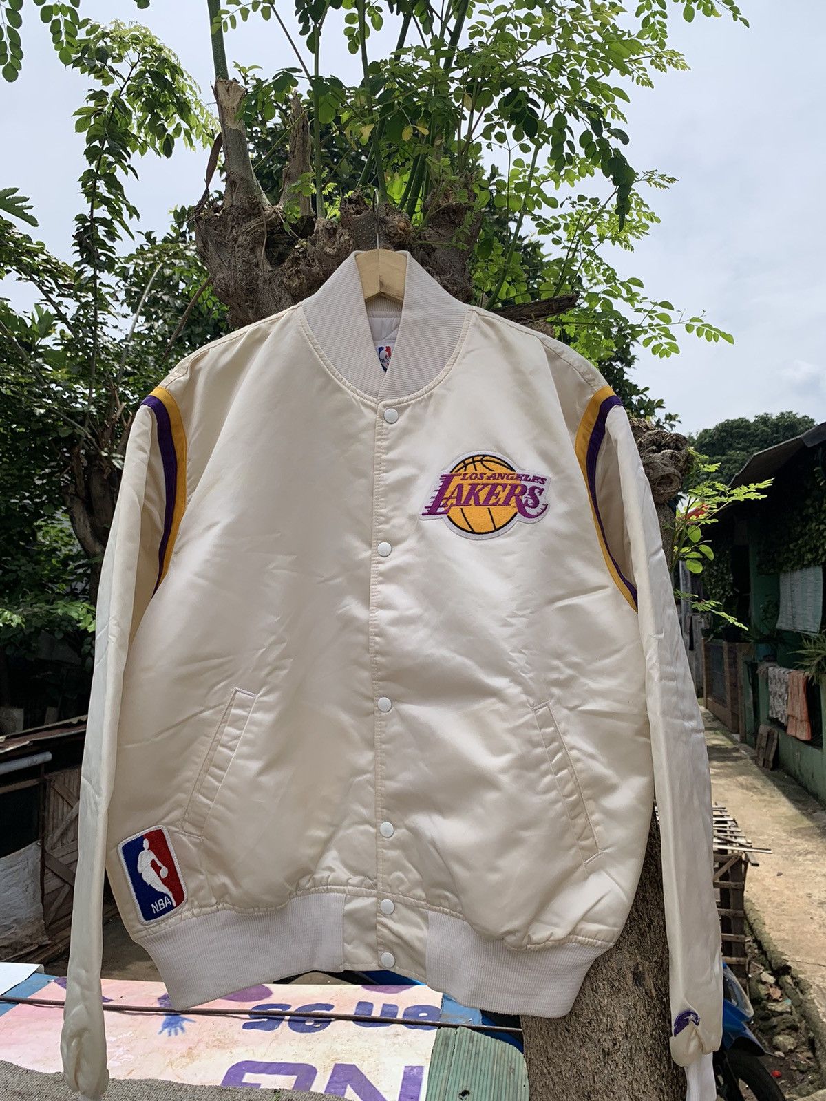 Starter × Vintage STARTER VARSITY JACKET LAKERS Size US XL / EU 56 / 4 - 1 Thumbnail
