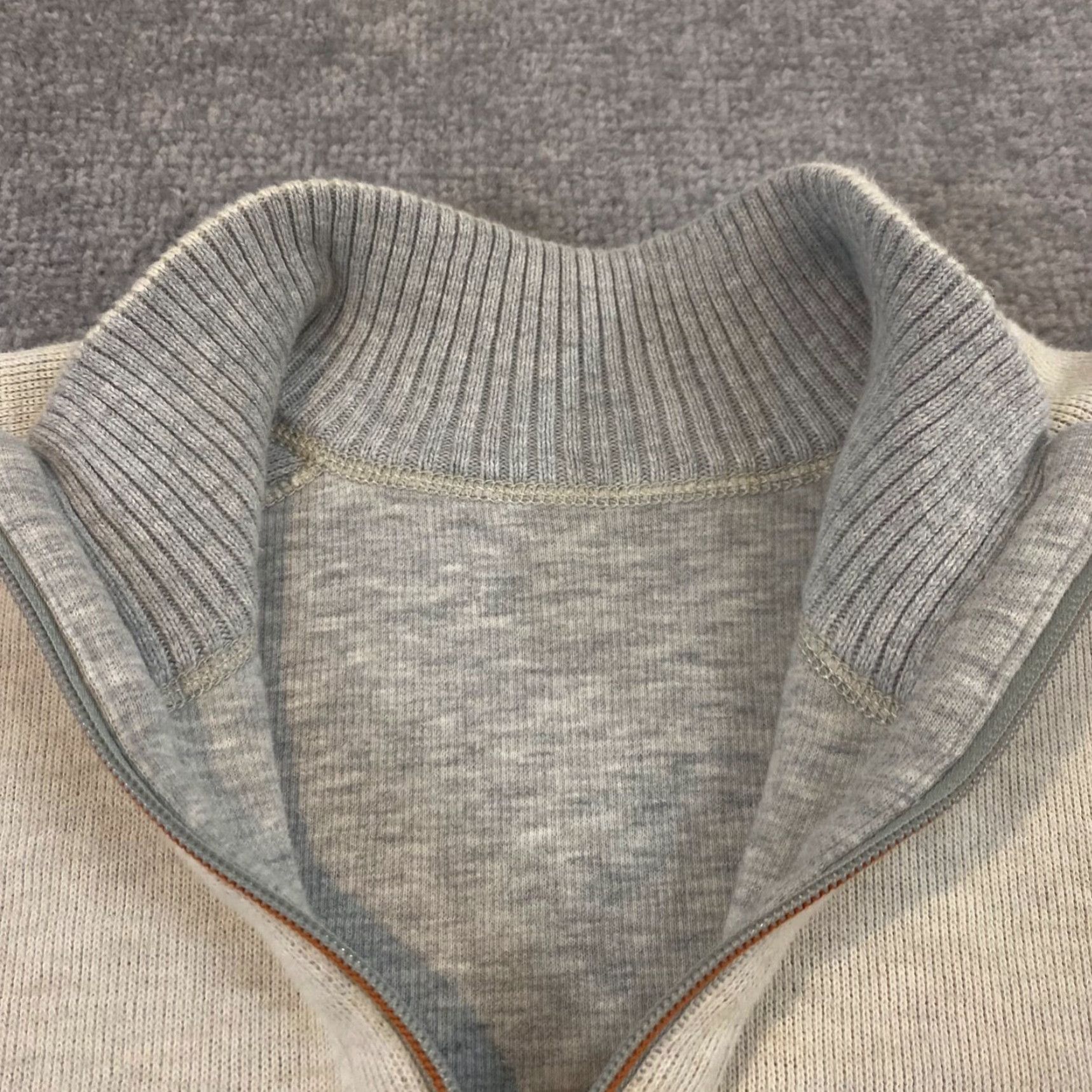 Tommy Bahama VINTAGE Tommy Bahama Sweater Mens M/L Cream Brown 1/4 Zip Pullover Swordfish Fish L/S Size US M / EU 48-50 / 2 - 5 Thumbnail