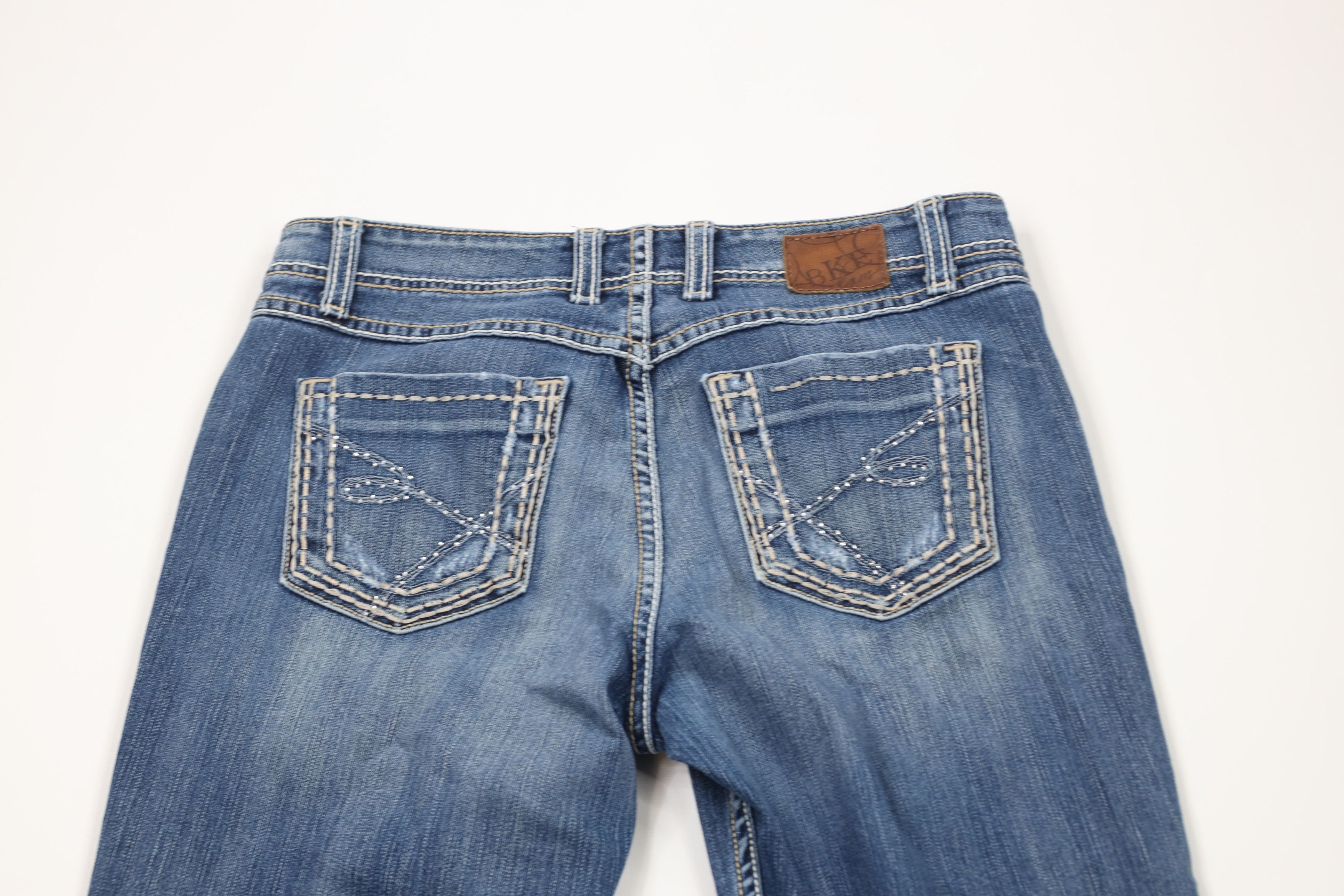Vintage Buckle BKE Britni Stretch Flared Wide Leg Denim Jeans Blue Size 30" / US 8 / IT 44 - 10 Thumbnail