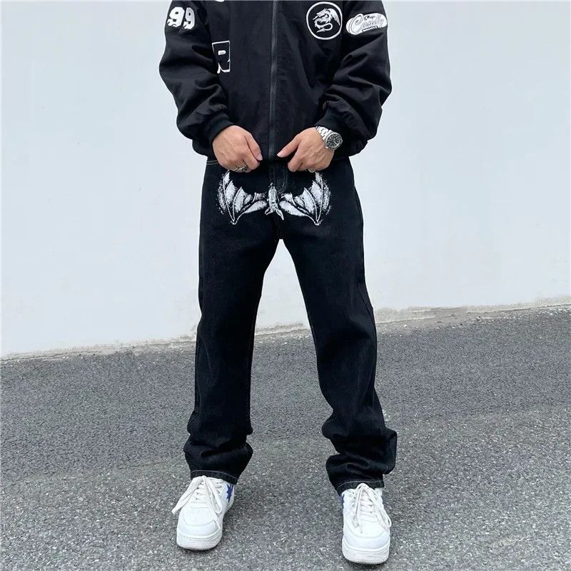 Jean × Vintage Face Print American Style High Street Skeleton Jeans Size US 34 / EU 50 - 2 Thumbnail