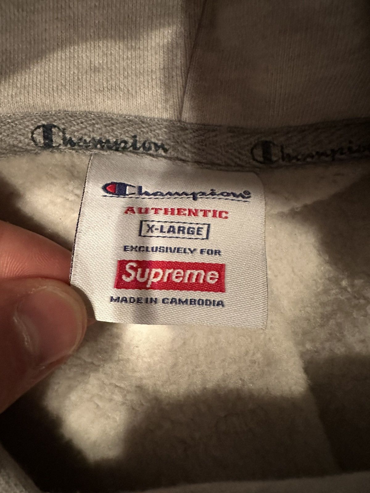 Champion × Supreme Supreme Champion Hoodie Size US XL / EU 56 / 4 - 8 Thumbnail