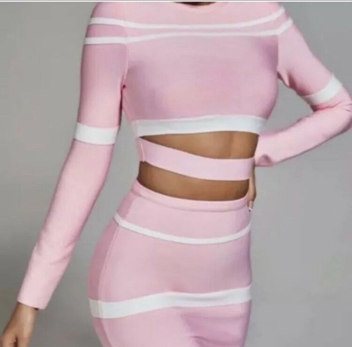 Designer × Other NWT, Lavishly Paris Women’s Pretty Pink Skirt Suit Set Size M / US 6-8 / IT 42-44 - 5 Thumbnail