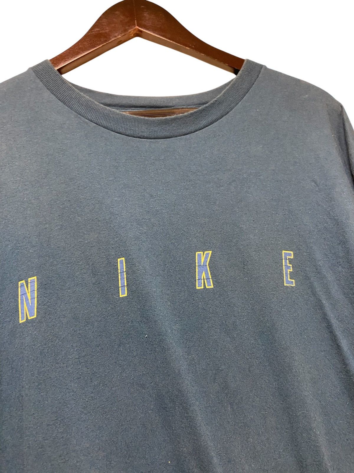 Nike × Vintage Vintage 90s Nike Spell Out Engineered T Shirt Size XL Size US XL / EU 56 / 4 - 3 Thumbnail