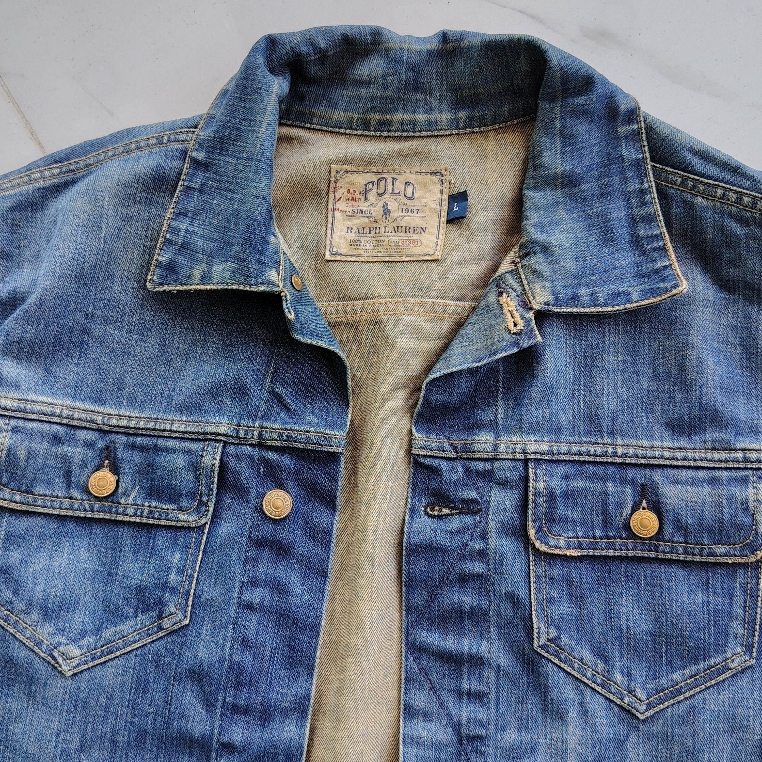 Polo Ralph Lauren Polo Ralph Lauren RL Blue Denim Jeans Jacket Classic Size US L / EU 52-54 / 3 - 6 Thumbnail