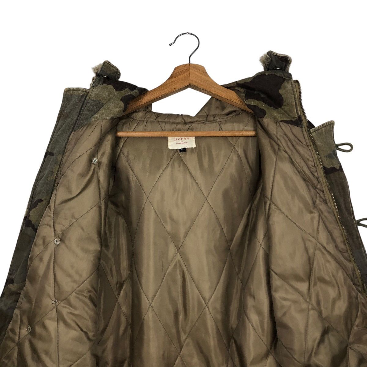 Japanese Brand 📌Vintage Bomber Jacket Camouflage Fur Hoodie Jinnee Size US L / EU 52-54 / 3 - 16 Thumbnail