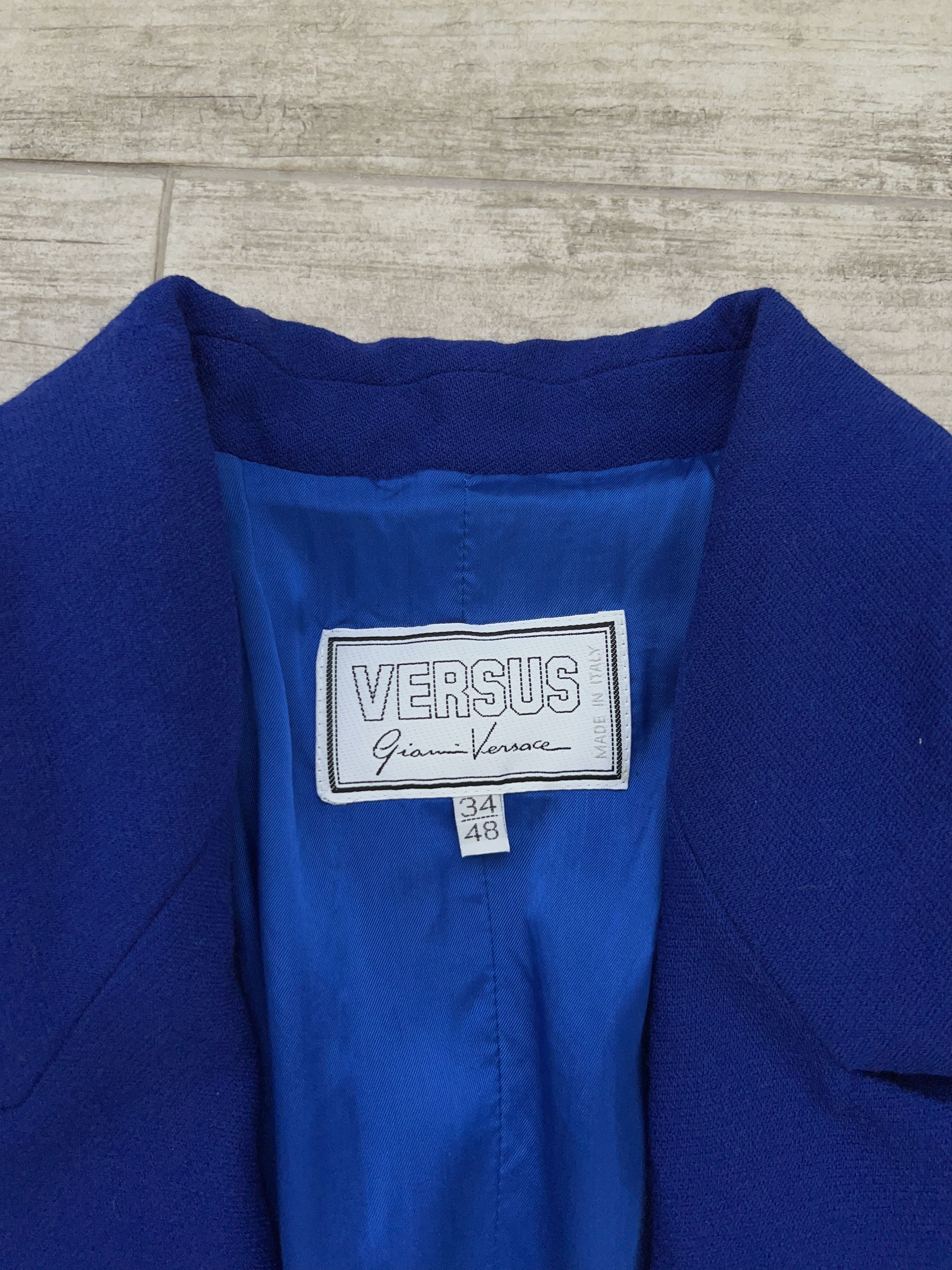 Versace × Versus Versace × Vintage Womens Versus Gianni Versace Wool Blazer Jacket Size 34 / 48 Size XL / US 12-14 / IT 48-50 - 3 Thumbnail
