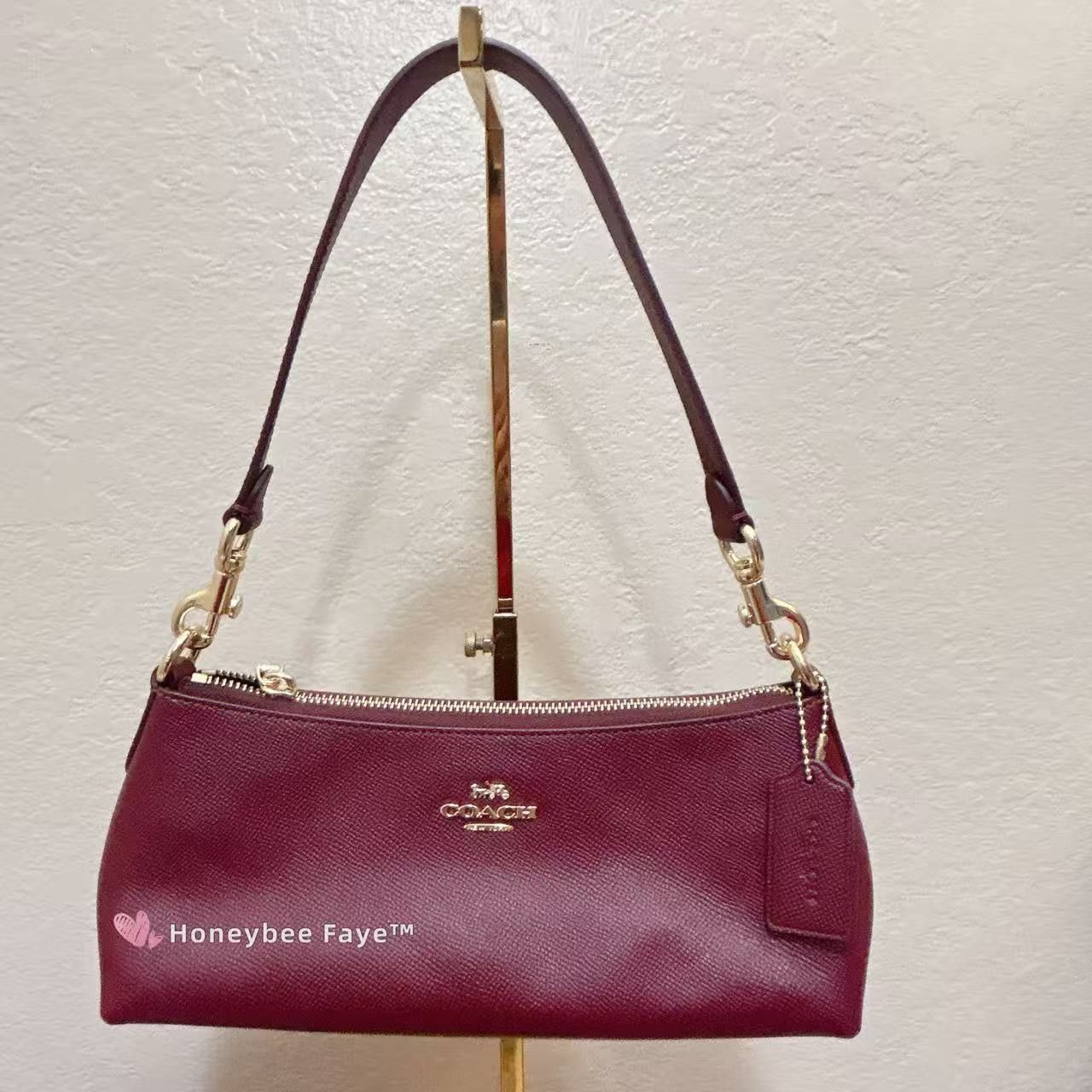 Coach Charlotte Shoulder Bag CCO18 Dark Wine Size ONE SIZE - 4 Thumbnail