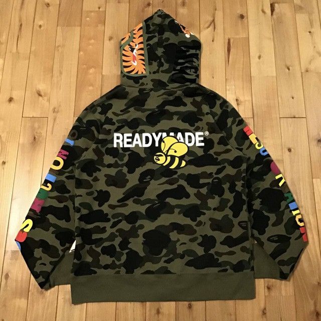 Bape × READYMADE BAPE × READYMADE Tiger Shark Full Zip Hoodie a bathing ape Size US XL / EU 56 / 4 - 2 Thumbnail
