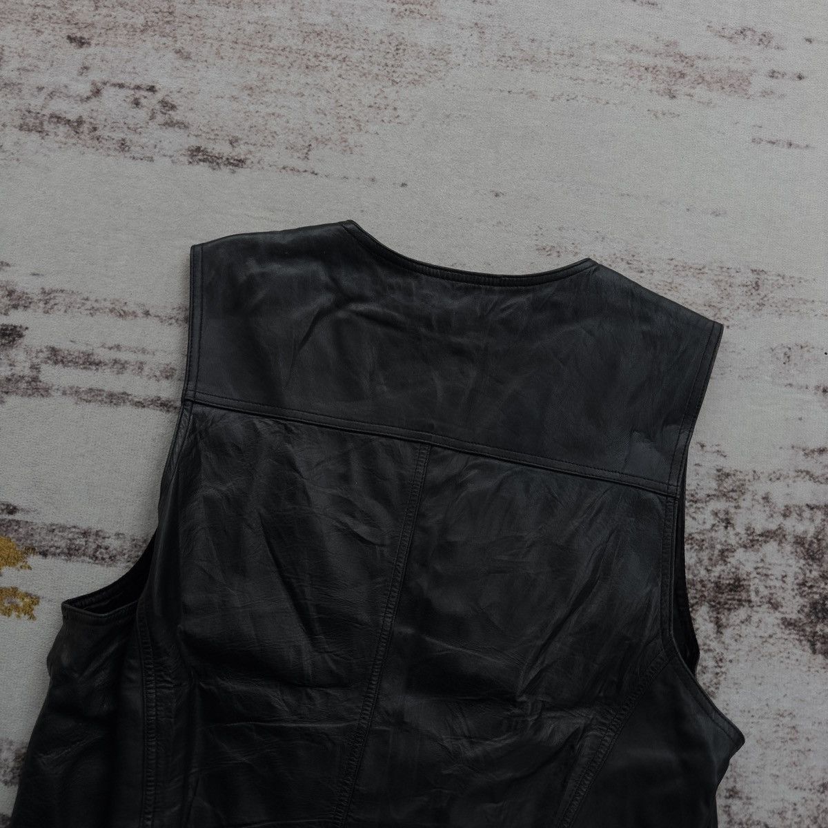 Playboy VINTAGE PLAYBOY TACTICAL LEATHER VEST JACKET BIKERS RARE 90s Size 40R - 10 Thumbnail