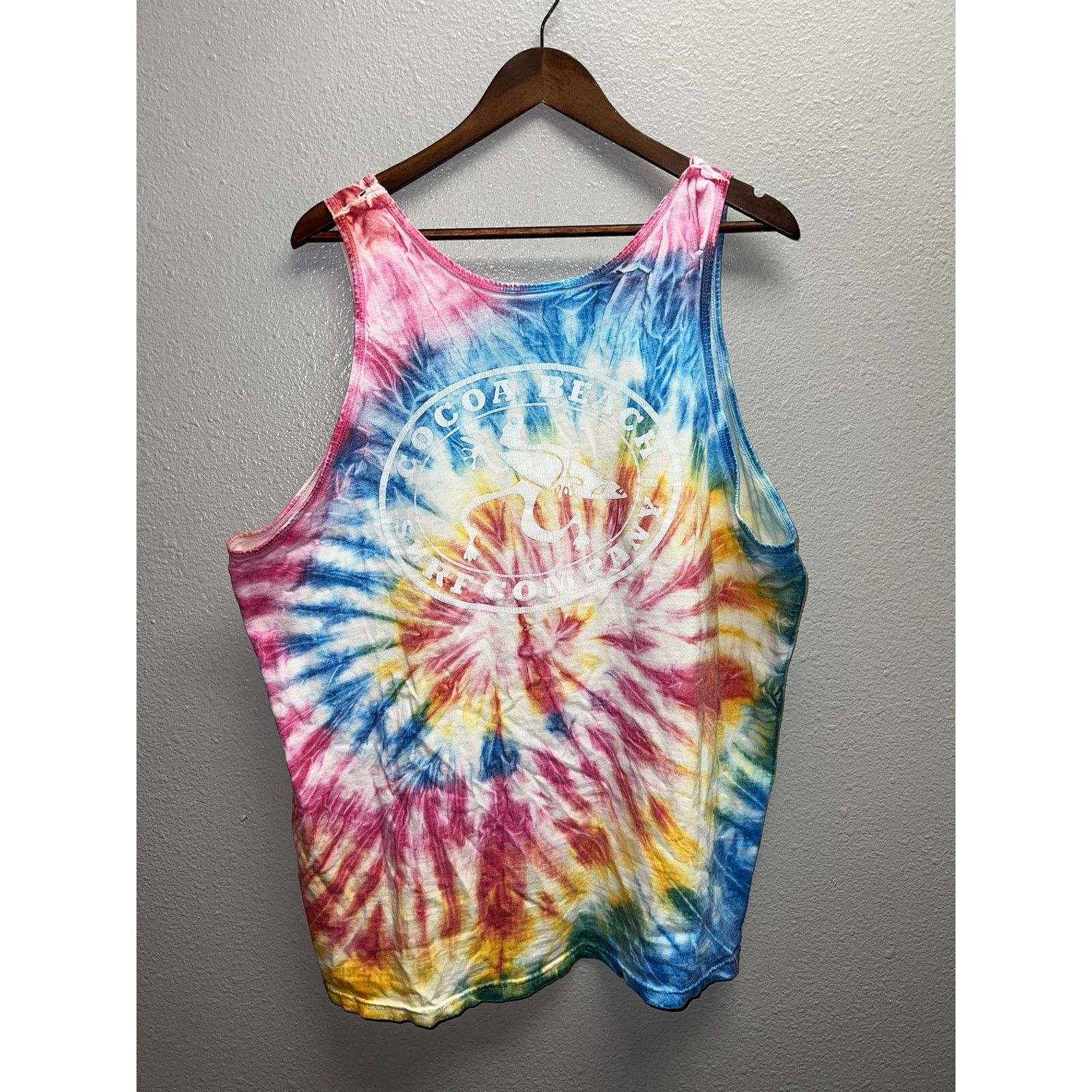 Gildan Vintage Cocoa Beach Surf Company Shirt Tie Dye Tank Tee 90s Size US XL / EU 56 / 4 - 1 Thumbnail