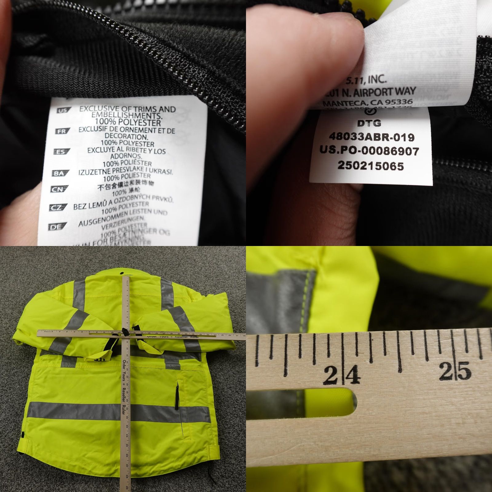 Vintage VINTAGE 5.11 Tactical Coat Mens S 3-in-1 Rev High-Vis Parka Reflective Yellow Size US S / EU 44-46 / 1 - 8 Thumbnail