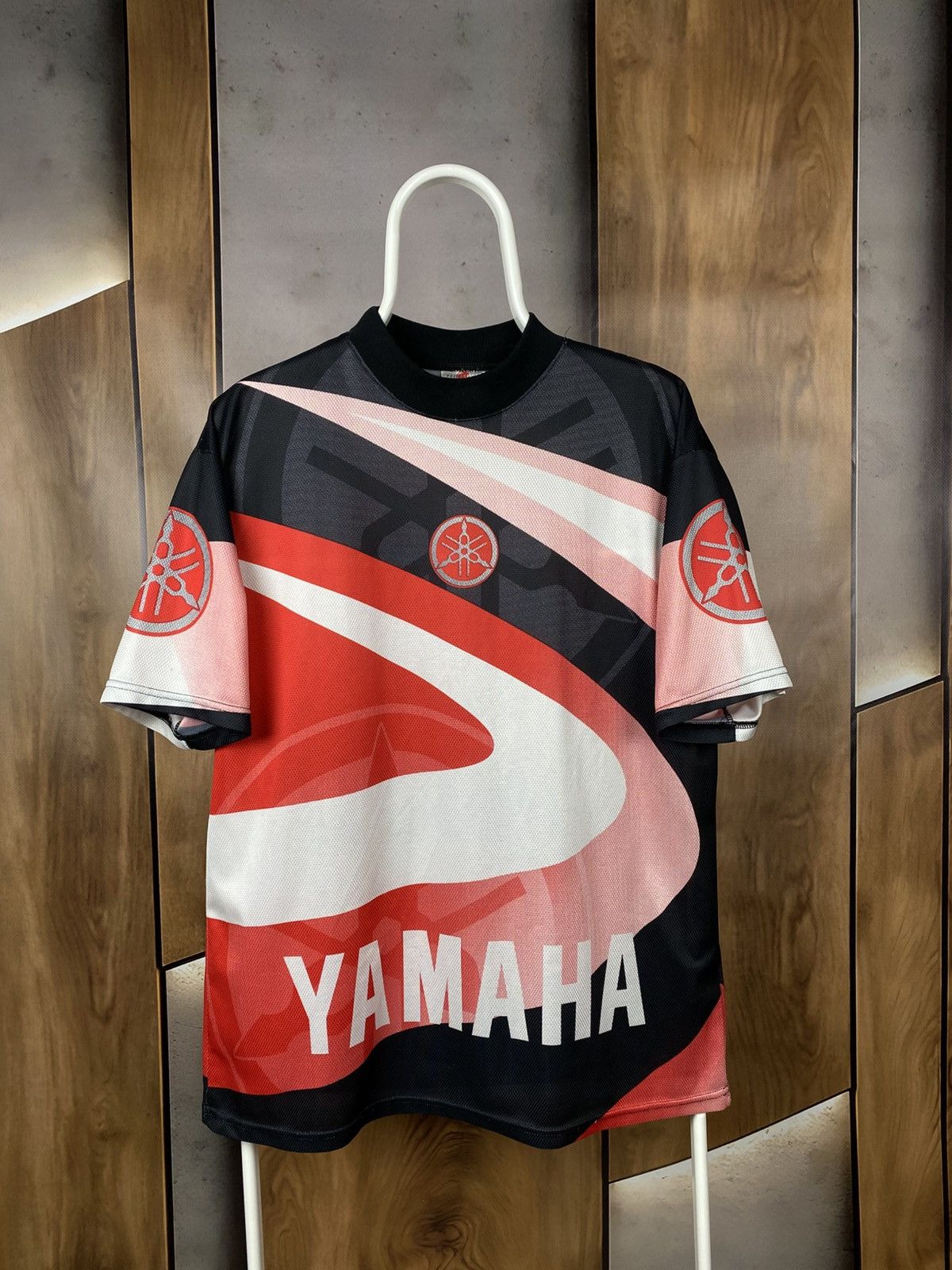 Yamaha 🏁Vintage 90s T-Shirt Yamaha Big Logo Overprint Racing Tee🏁 Size US L / EU 52-54 / 3 - 2 Thumbnail