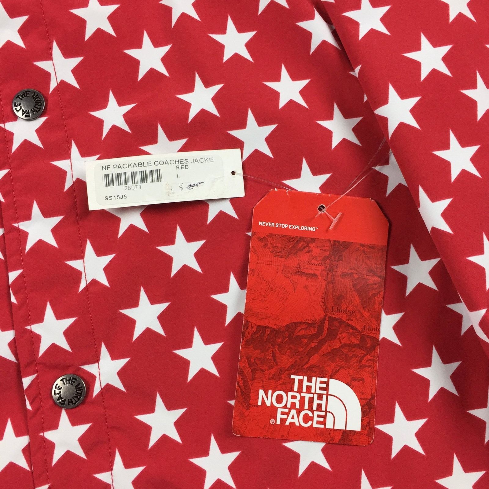 Supreme 2015 Supreme x The North Face Packable Red Stars Coach Size US L / EU 52-54 / 3 - 8 Thumbnail