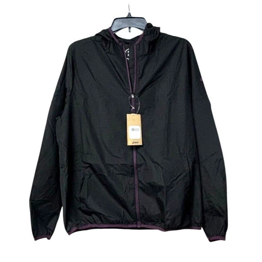 Asics ASICS Women's Hooded Packable Jacket, Black, Sz. L Size L / US 10 / IT 46 - 11 Thumbnail