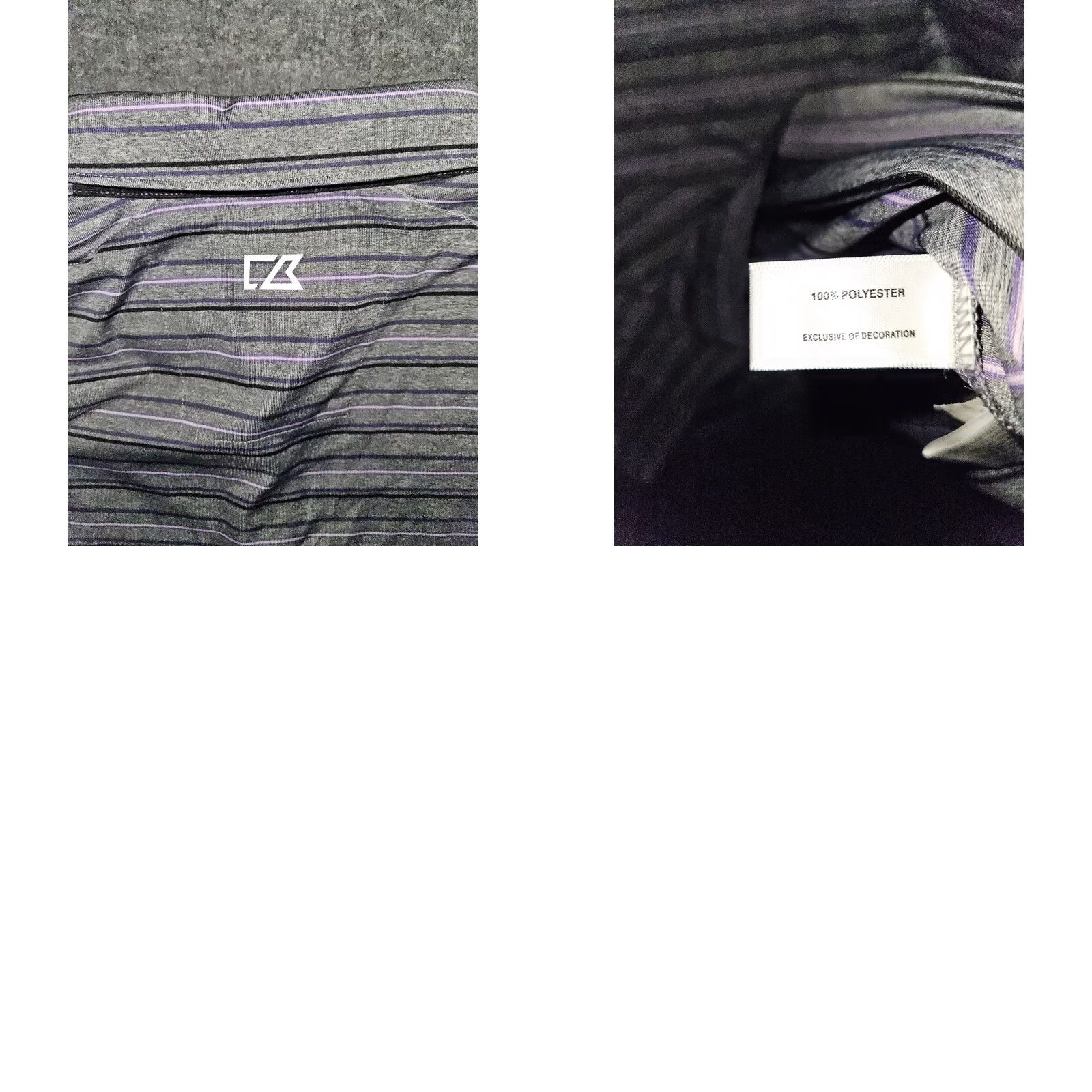 Cutter & Buck Cutter & Buck Polo Shirt Men's Large Striped DryTec Gray Embroidered Logo 2014 Pinehurst Shirt Sports Preppy Casual Mens Size US L / EU 52-54 / 3 - 8 Thumbnail