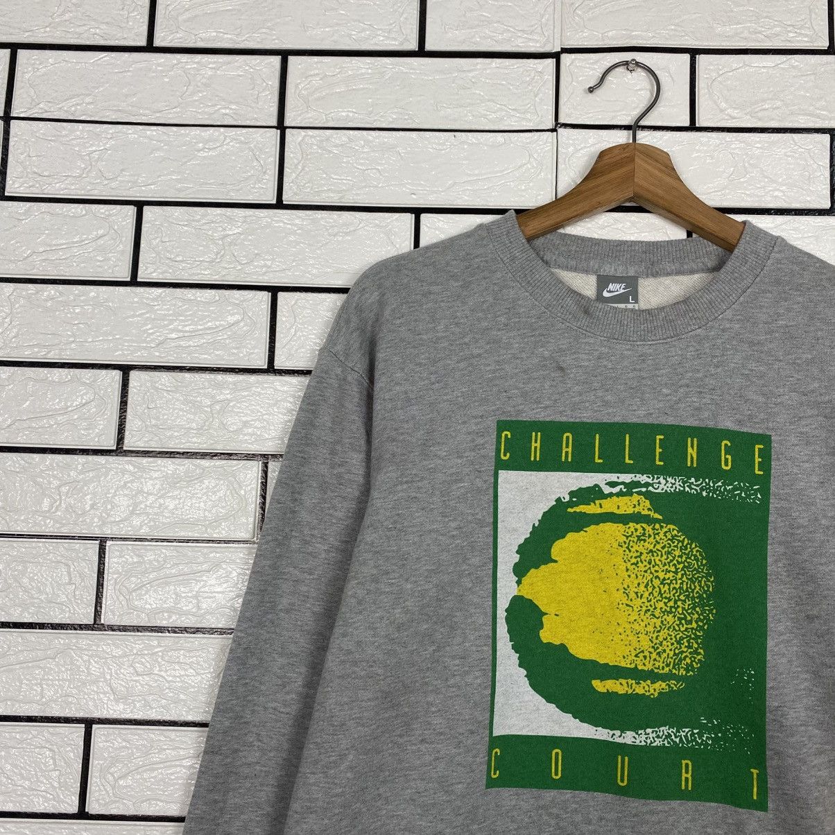 Nike 📌Vintage Sweatshirt Nike Challenge Court Big Logo Size US L / EU 52-54 / 3 - 8 Thumbnail
