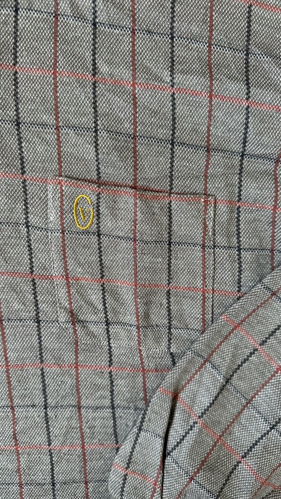 Gianni Valentino VINTAGE GIANNI VALENTINO CHECKERED POLO TEE LS Size US L / EU 52-54 / 3 - 2 Thumbnail