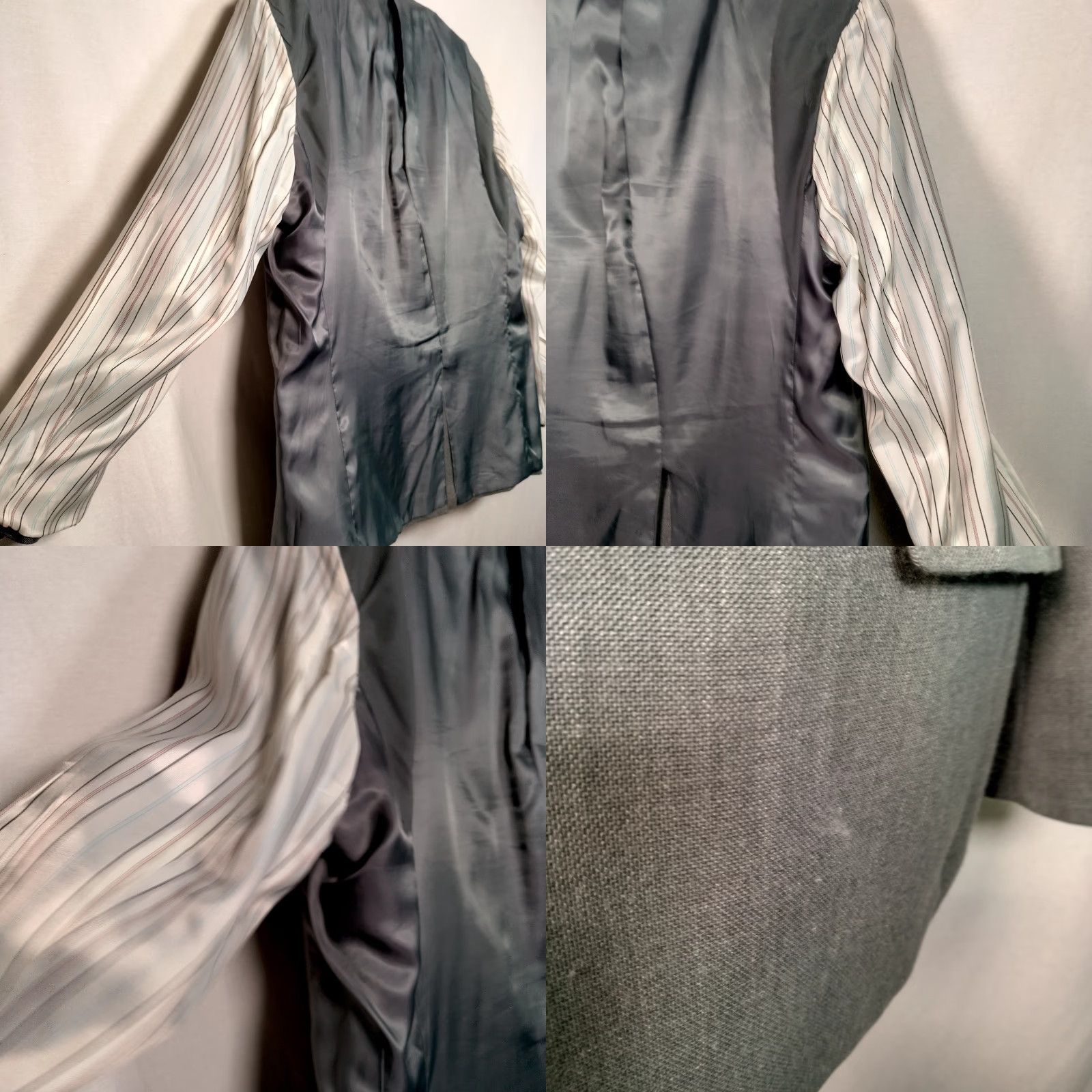 Ralph Lauren Lauren Ralph Lauren Blazer Men 42 R Gray Woven Poly Rayon Linen Blend Blazer/Coat/Office Wear/Professional Size 42R - 8 Thumbnail