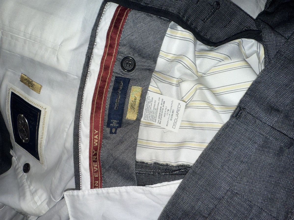 Dsquared2 DSQUARED2 "Milano Cut Men's Dark Gray 100% Two Button Suit Size 48R - 5 Thumbnail