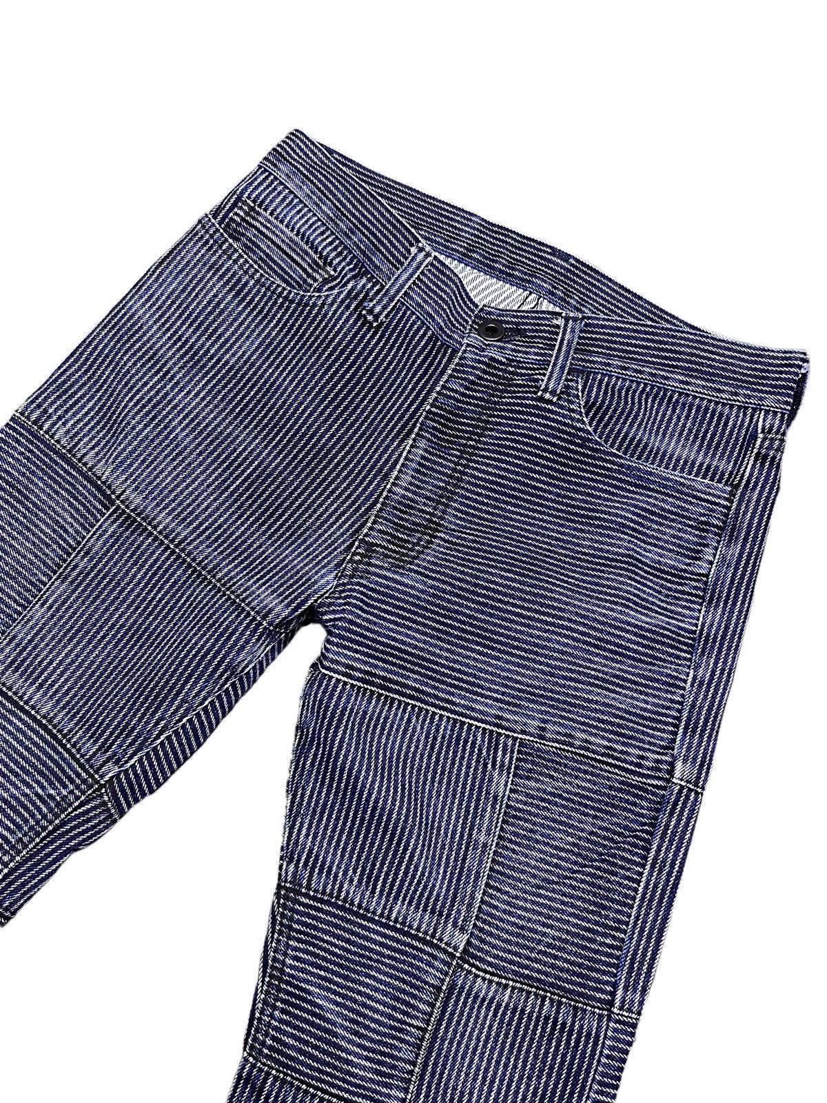 Self Edge RUPERT THE DIFFERENCE Hickory Stripes Patchwork Flare Denim Size US 28 / EU 44 - 7 Thumbnail