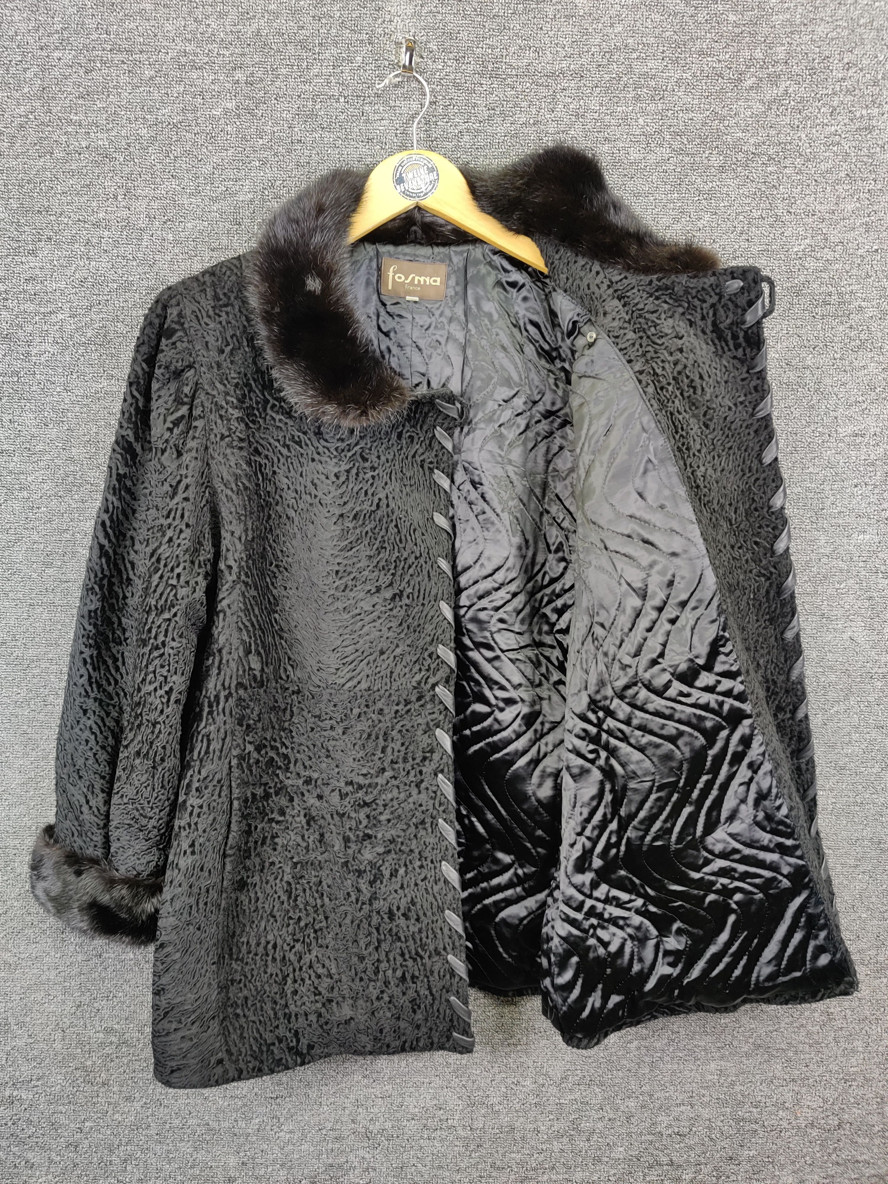 Japanese Brand Fosma France Leather Fur Jacket Size US M / EU 48-50 / 2 - 8 Thumbnail