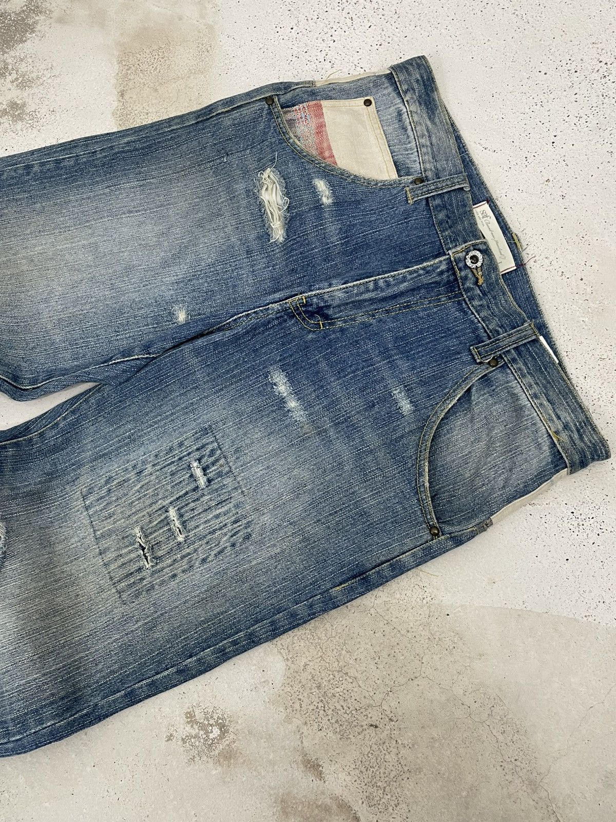 Kapital Vintage Japan 90S Saf And Fool Distressed Patchwork Denim Size US 34 / EU 50 - 6 Thumbnail