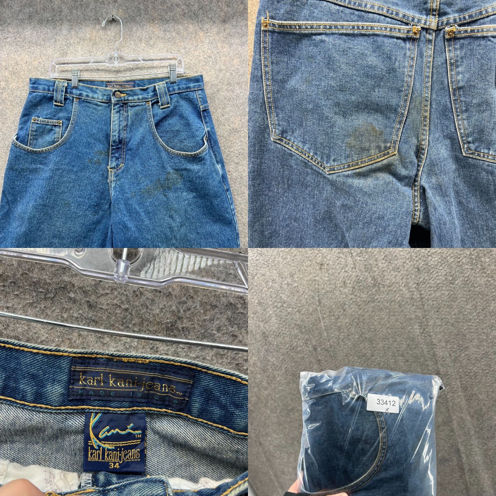 Karl Kani VINTAGE Karl Kani Jeans Shorts Mens 34 Blue Denim Baggy USA Cotton Wide Y2K Shirt? Size US 34 / EU 50 - 8 Thumbnail