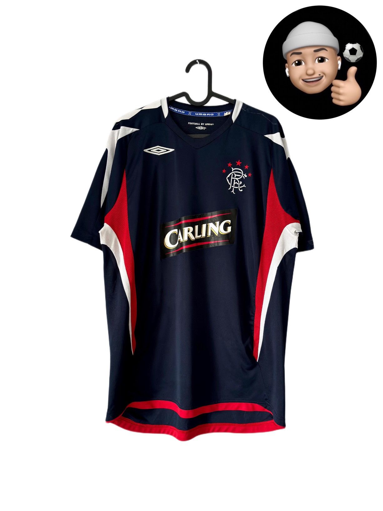 Umbro × Vintage 2007 2008 Rangers Glasgow Vintage Retro Soccer Jersey Shirt Size US L / EU 52-54 / 3 - 1 Thumbnail